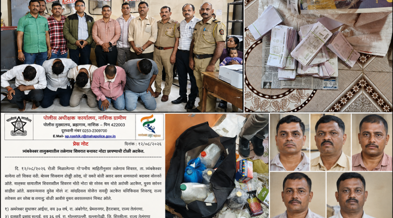 तळेगावच्या बंगल्यात ‘करन्सी कारखाना’; ₹५००च्या नोटांची डुप्लिकेट फॅक्टरी नाशिक पोलिसांनी केली उद्ध्वस्त